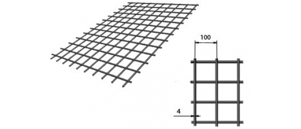 Сетка сварная (дорожная) 100х100х4мм 1,5х2м купить с доставкой в Птичном