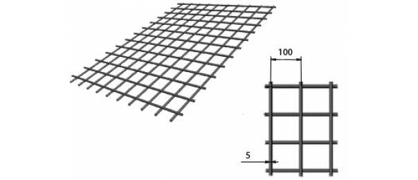 Сетка сварная (дорожная) 100х100х5мм 1,5х2м купить с доставкой в Птичном