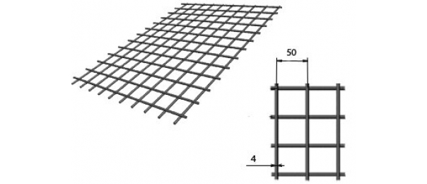 Сетка сварная (дорожная) 50х50х4мм 1х2м купить с доставкой в Птичном